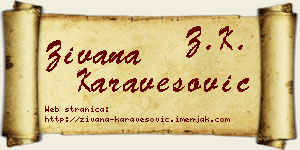 Živana Karavesović vizit kartica